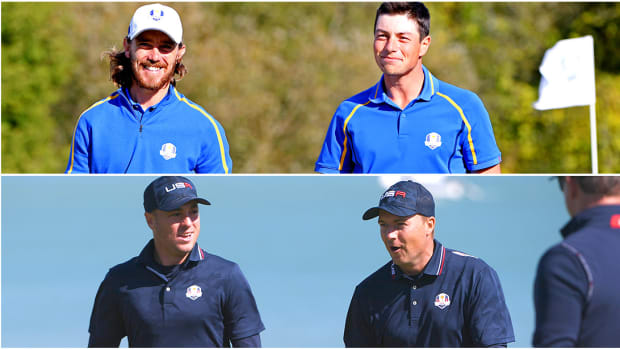 Tommy Fleetwood, Viktor Hovland, Jordan Spieth and Justin Thomas.